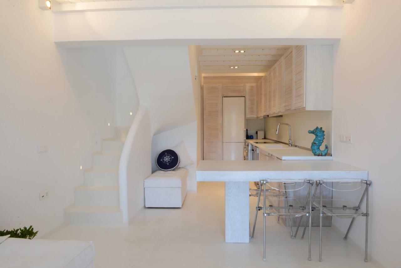 Luxury White Maisonette Kalafatis Bagian luar foto